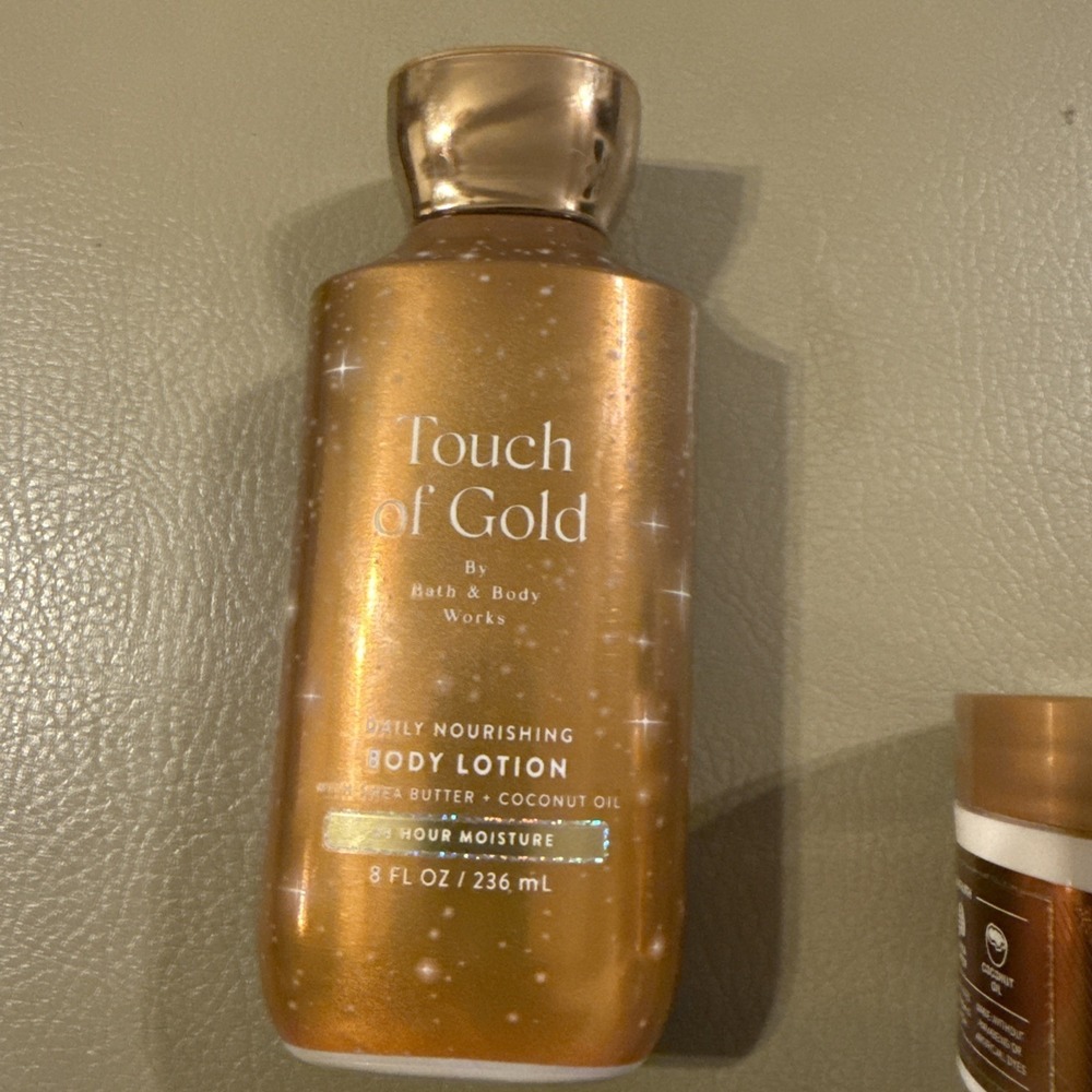 Bath & Body Works TOUCH OF GOLD Body Butter, 6.5 oz + Body Lotion 8 oz New - Picture 4 of 5